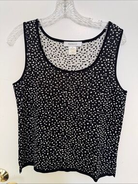 Pleinaire Black & White Geometric Tank Top
